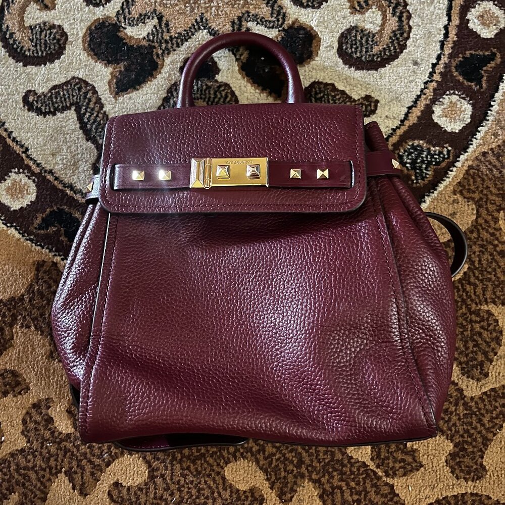MICHAEL KORS Burgundy Mini Backpack